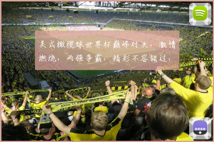 美式橄榄球世界杯巅峰对决，激情燃烧，两强争霸，精彩不容错过，必看
